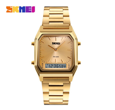 Skmei Official 1220 Men Fashion Casual Digital Quartz Wristwatches Dual Time Sports Watches Waterproof Chronograph Women M1