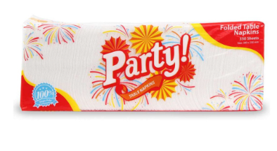 Party Quarter Folded Table Napkin  - Event Tissue Paper Table Napkin 1 Pack