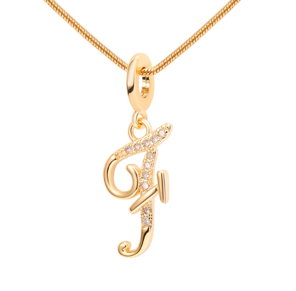Lisa 18k Gold Plated Necklace Letter Pendant Fashion Accessories Necklace Women F