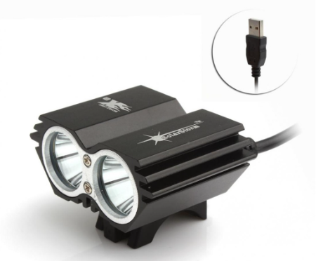 5000LM USB Bicycle Headlight 4-Mode Waterproof LED Bike Head Light Cycling Front Lamp for Night Riding / Outdoor / Camping