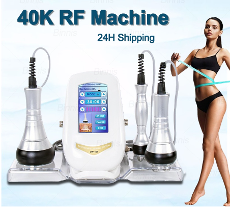 Binnis 3 in 1 40K Multipolar RF Ultrasonic Slimming Massager Machine Cavitation Weight Loss Fat Burn