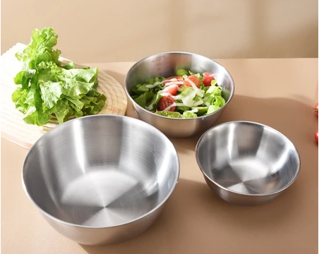 Nipiin Korean Stainless Steel Mixing Bowl Fruit Salad Bowls Storage Bowl Cooking Basin Food Grade