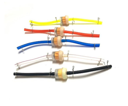 MOTORCYCLE FUEL FILTER WITH DOUBLE HOSE UNIVERSAL