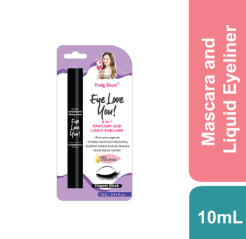 PRETTY SECRET 2-in-1 Mascara and Liquid Eyeliner 10ML - Elegant Black