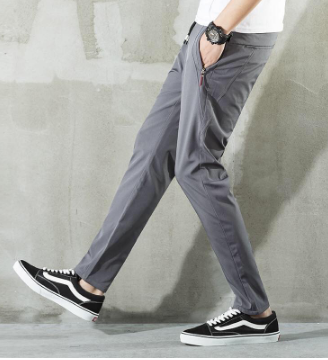 Pants Korean Fashion Men’s jogger ice silk swaterproof three color with zipper pants for men