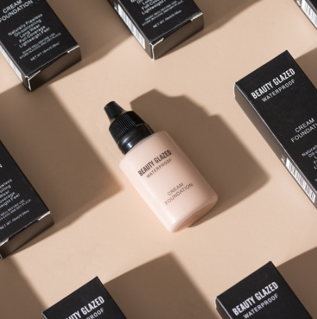 BEAUTY GLAZED Matte Waterproof Liquid Foundation Makeup,All-Day Matte Moisturizing Liquid Base Makeup Concealer Foundation,Brighten Skin Colour Easy to Apply Even Skin Tone,16ml/0.