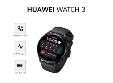 HUAWEI WATCH 3 | eSIM Cellular Calling | All-day Health Management | 3-Day battery life