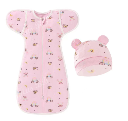 Muslim Swaddle Blanket Hat Set Swaddle Bedding Wrap Blanket Baby Swaddling Newborn Baby Swaddle D6