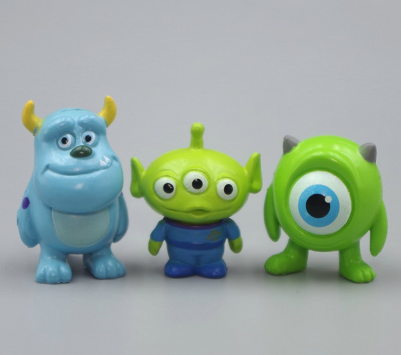 1Pcs Disney Monsters University Cartoon Anime Figure James P Sullivan Mike Wazowski Alien Q Version PVC Action Figures Model Doll Toys Kids