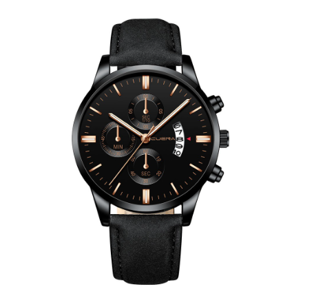 CUENA Original Brand Men's Watch Fashion Sports Analog Quartz Stainless Steel Waterproof 845 M9