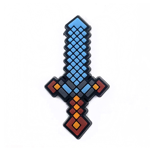 Cartoon Alex Sword Croc Jibbitz for Kids Minecraft Jibbits Charm Computer Game Jibits Crocks Shoes Accessories Shoe Charms Pins 016
