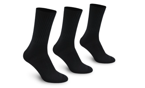 Biofresh Men’s Antimicrobial Odor Free Cotton Crew Thick Sports Socks