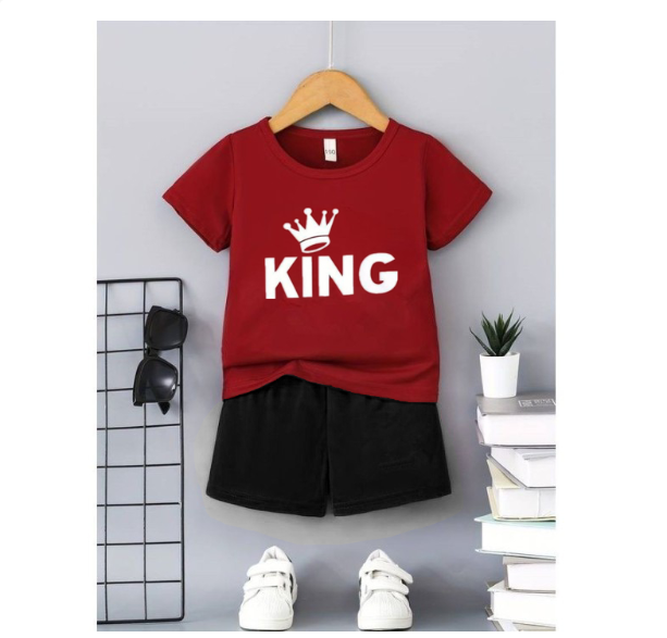 Boy Clothes Corp Terno for Kids Boys Fashion Sando Shorts Set Summer Tshirt  S28