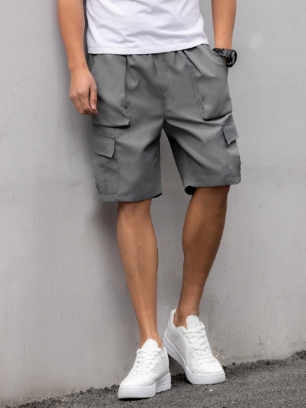 Manfinity Homme Men Flap Pocket Side Cargo Shorts