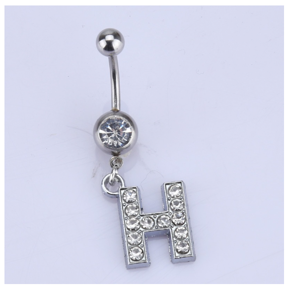 Body Piercing Drop Dangle Belly Button Rings Navel 26 Letter Ring Jewelry Sexy H