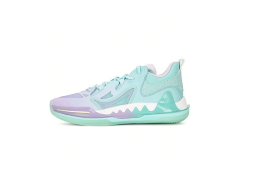 XTEP 1st Generation Melee - V2 Men's Basketball Shoes, Sports Sneakers, Grip And Bounce, Court Training Shoes, 877219120008, Serene Blue/Lavender
