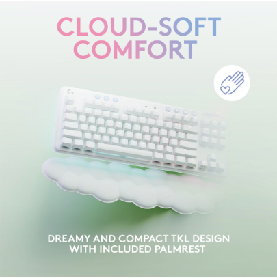 Logitech G715 Wireless Mechanical Gaming Keyboard,LIGHTSYNC RGB Lighting,LIGHTSPEED(GX Blue)Palmrest