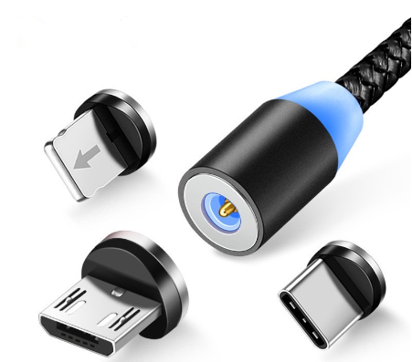 Fast Magnetic Charger Cable USB/Type C/iPhone Android Charger Cable