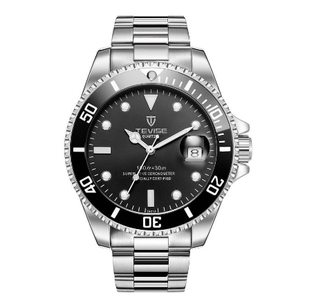 TEVISE Watch for men Original relo Waterproof Quartz watches Gold Luxury Stainless Steel Steel calendar COD T801A 9