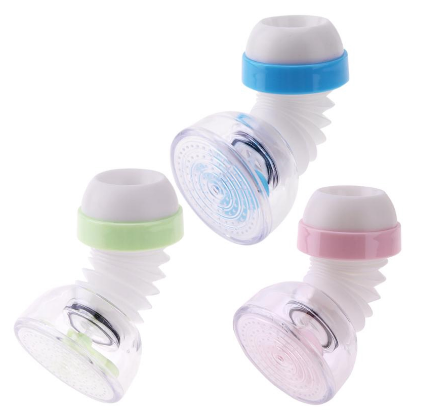EVX 1pcs Water saving filter household retractable and rotatable splash-proof small shower filter
