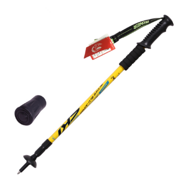 Anti-shock Walking Stick 3-Section Telescopic Adjustable Trekking Hiking Pole Ultralight Outdoor Cane