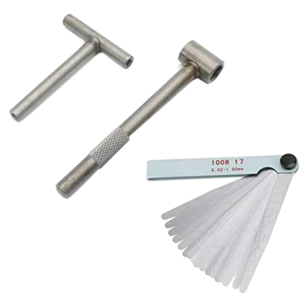 3 Pcs Motorcycle Engine Vae Screw Adjusting Spanner Tool Feeler Gauge