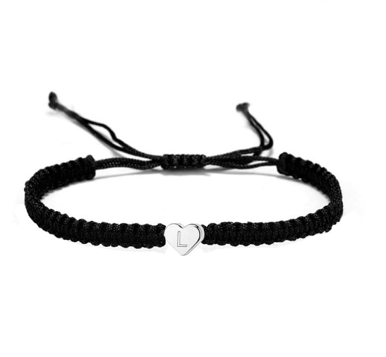 Love 26 Letter Braided Rope Couple Bracelet L