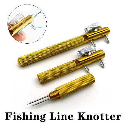 Full Aluminum Alloy Fishing Hook Knotting Tool Fishing Line Knotter Tie Hook Loop Making Device Hooks Decoupling Remover Accessories