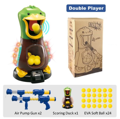 Beingmate Soft Bullet Gun Children's Soft Ball Shooting Toy Gun Hit Me Duck Shooting Game Scorer