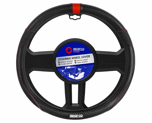 Sparco Corsa Steering Wheel Cover SPS123 (Black With Red)
