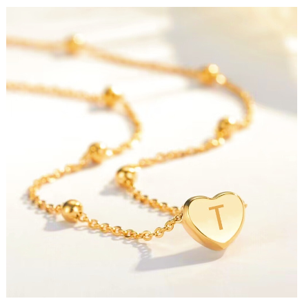Kwintas Stainless Steel Necklace For Women 18K Gold A-Z Titanium Steel Pendant Accessories Jewelry Gift T