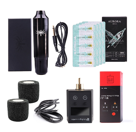 Tarantula Portable Tattoo Pen Set Wireless Power Supply Rotary Tattoo Machine Tattoo Cartridge Grip Tape Tattoo Kit