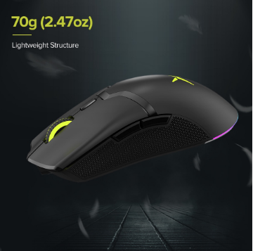 Delux M800Pro M800Pro Paw3370 RGB Optical Rechargeable Programmable Wireless Gaming Mouse Type C Wired Support 19000 Dpi