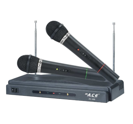 AC-388 Ace Professional Wireless with 2 Handheld Microphone