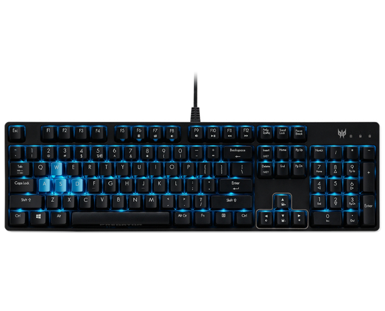 Acer Predator Aethon 300 PKB910 Cherry MX Blue Switch Wired Gaming Keyboard (NP.KBD1A.024)