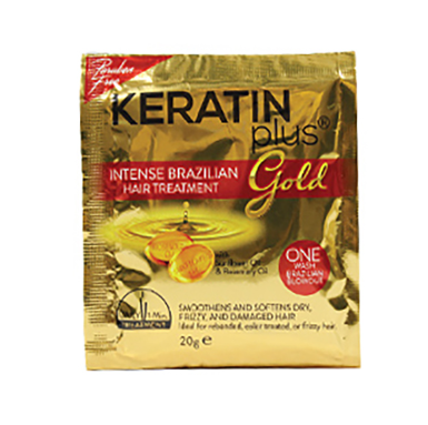 Keratin Plus Gold Intense Brazilian Hair Treatment  20g  x 12s