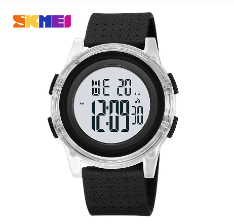 Skmei 1997 Watch for Women Fashion Trend Single Display Waterproof Digital BLACK WHITE