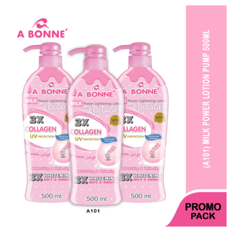 Abonne Milk Power Lightening W/ Collagen Lotion 500ml (A101 PACK BY 3'S)