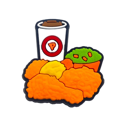 Cartoon Hamburger Food Croc Accessories Fried Chicken Jibbits Charm Popeyes Fries Jibits Crocs for Women Shoe Charms Pins Decoration f6
