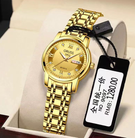 ORUSS Automatic Ladies Watch Waterproof Luminous Fashion Dual Calendar Display Trendy