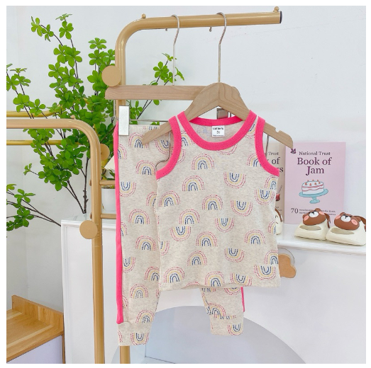 Mums Corner Baby Kids Girl Terno Sando and Pajama Girl Tank Top Pants Sleepwear Pantulog Pambahay C16