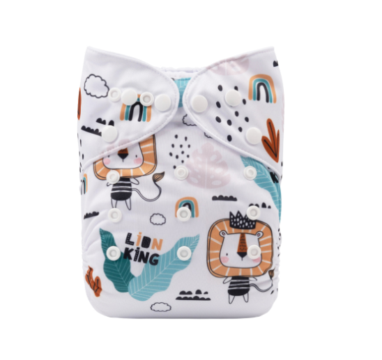 Alva Baby Cloth Diapers Washable Reusable Real Cloth Pocket Nappy Diaper Only No Insert For 3-15kg 6.6-33.1Ibs Baby And Newborn D41