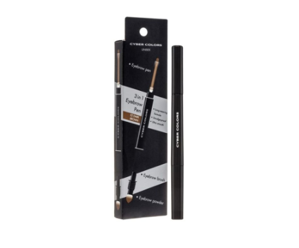 Cyber Colors 3 In 1 Eyebrow Pen (Brown/Dark Brown/Gray Brown/Gray)