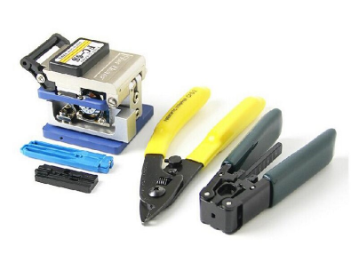 5 In 1 FTTH Fiber Optic Tool Kit with FC-6S Fiber Cleaver and Double port Miller stripping + pliers Wire stripper Use Ftth Fttx