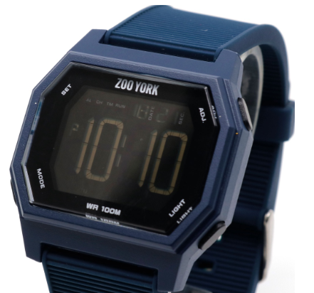 Blue Silicone Strap Digital Watch