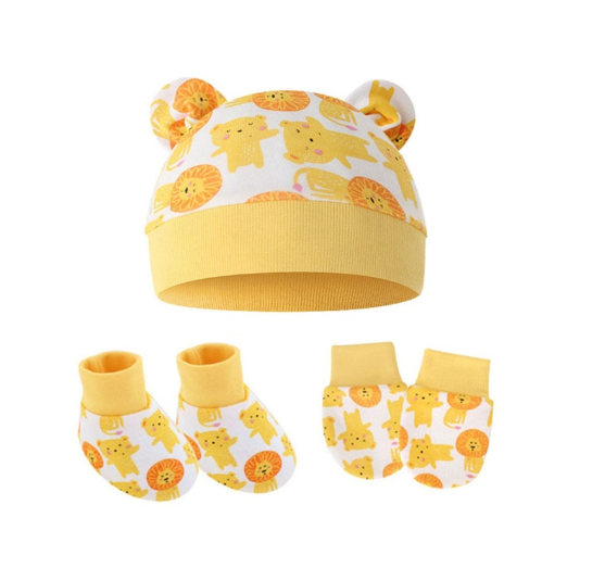 Some Baby Beanies Gloves Sock Set Newborn Baby Mittens No Scratch No Scratch Mittens S1
