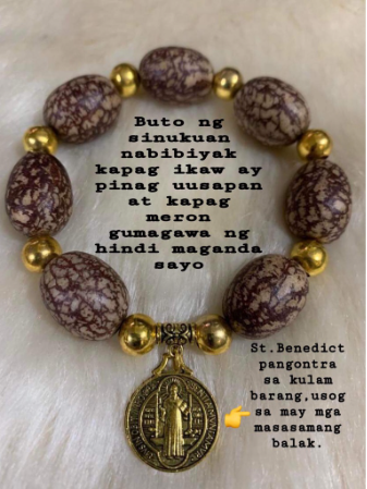Buto ng Sinukuan Bracelet with St.Benedict