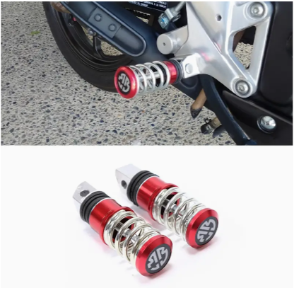 2pcs Universal Man Street Motorcycle Foot Rest Scooter Foot-Peg With Spring Motorbike Pedal