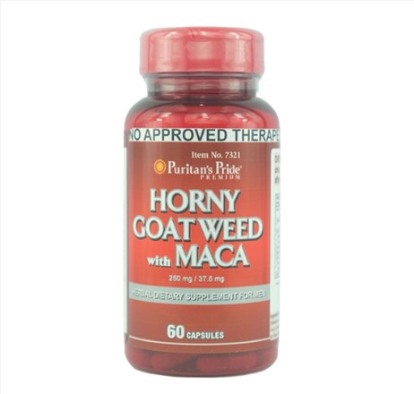 Puritans Pride Horny Goat Weed Maca 60 Capsules 250MG
