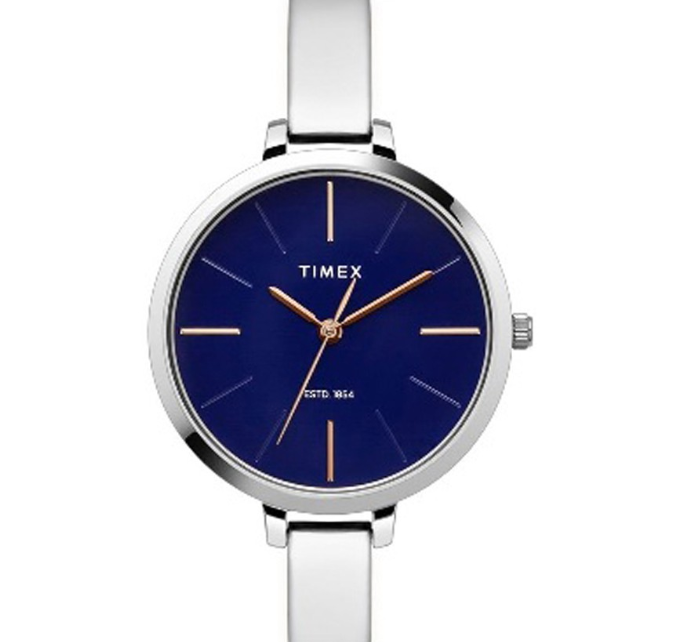 Timex L12 Series Silver Stainless Steel Analog Quartz Watch For Women TWEL12800E CLASSICS
